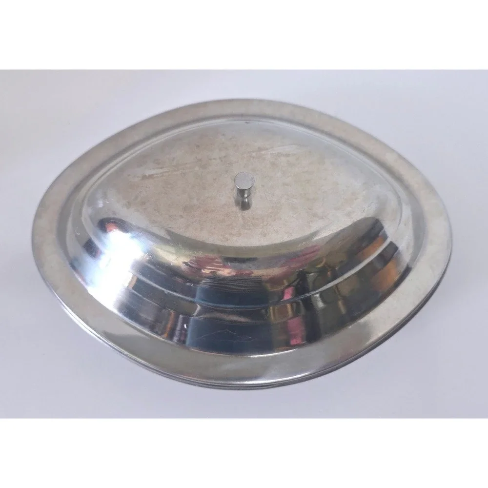 MCM Orchids‎ of Hawaii Stainless Steel Serving Dish with Lid Japan Vintage Tiki